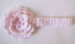 KSS Pink Crocheted Cotton Headband 14-17"