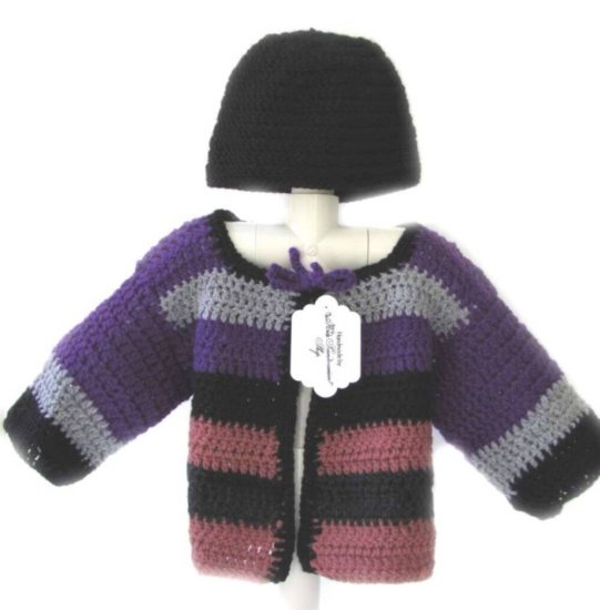 KSS Crocheted Multicolor Sweater/Jacket (2 Years) - Click Image to Close