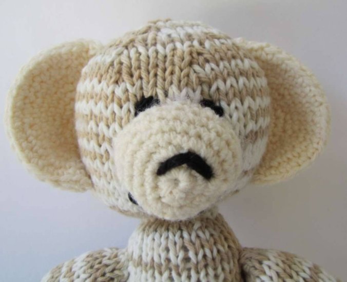 KSS Knitted Cotton Monkey 12" tall TO-025 - Click Image to Close