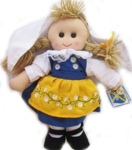 Ola Nesje Swedish Doll with National Costume 46065 (with mark on face)