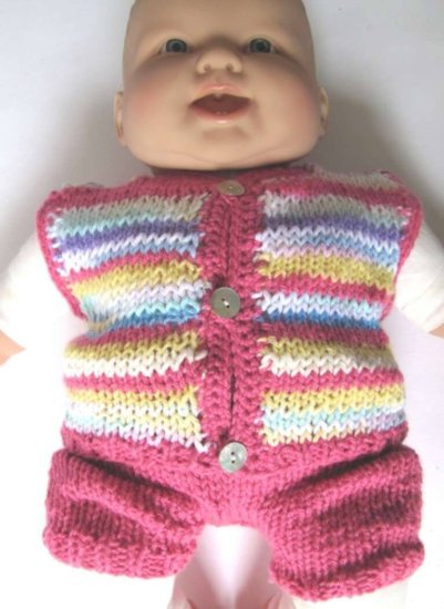 KSS Rose Striped Sweater Vest and Pants (12 Months)