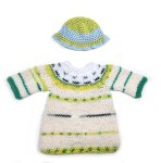 KSS White/Green/Yellow Soft Pullover Sweater/Tunic 18 Months SW-1071-HA
