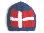 KSS Small Navy Beanie with a Danish Flag 13" (0 - 3 Months)