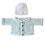 KSS Heavy White/Turquoise Cotton Sweater/Jacket (3 Months) SW-260