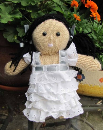 KSS Knitted with a Dress Doll 10" long - Click Image to Close