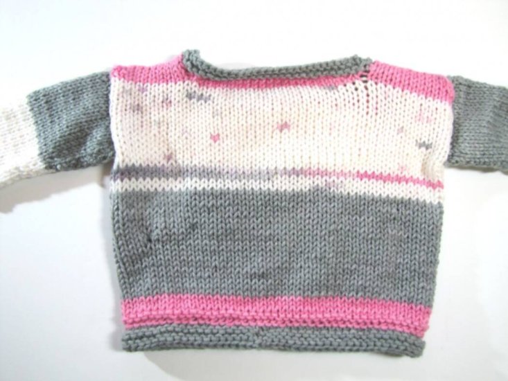 KSS Grey/Pink Colored Pullover Baby Sweater  12 Months SW-723