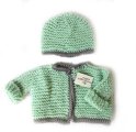 KSS Light Green Sweater/Jacket and a Hat (6 Months) SW-238