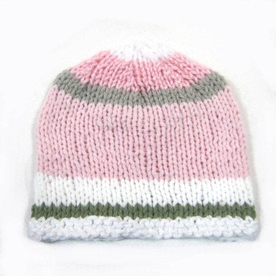 KSS Pink Sky Cotton Beanie Knitted Cap 14" (3-6 Months)