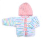 KSS Pastel and Pink Sweater/Jacket and Cap set (6 Months) SW-1065