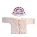 KSS Pink Cotton Cardigan with Hat Newborn-3 Months