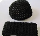 KSS Black Hat and Scarf Set 15 - 16" (12 - 24 Months)