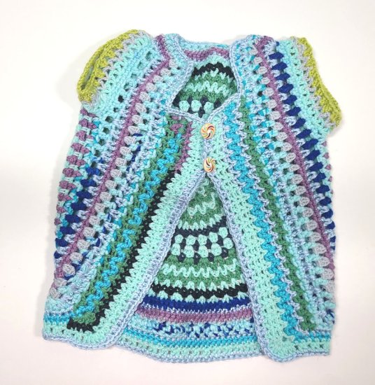 KSS Multi colored Granny Sweater/Vest (12-24 Months) SW-1088