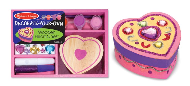 Melissa & Doug Wooden Heart Chest - To Decorate (Dented)