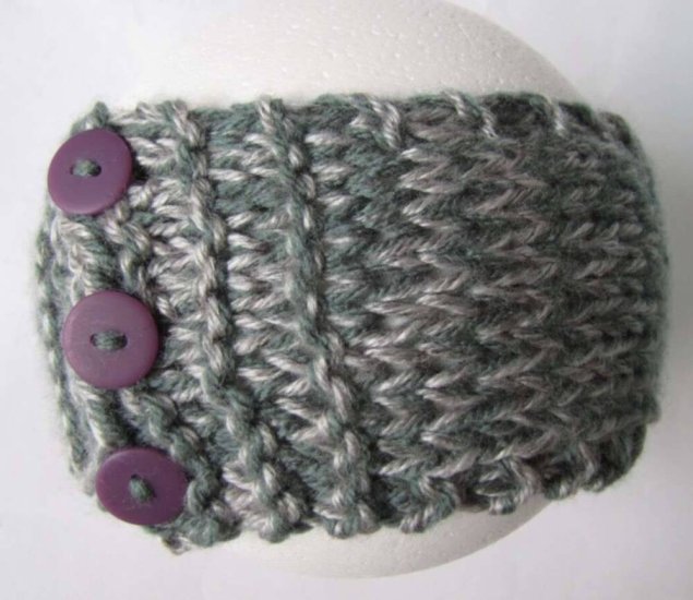 KSS Greyish Headband with Buttons 17 - 19" (2 - 5 Years) - Click Image to Close