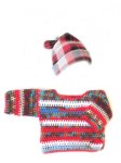 KSS Bright Colored Striped Sweater and Fleece Hat 12 Months KSS-SW-437-HA-159-EB