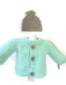 KSS Aqua Cotton Baby Sweater/Cardigan (3 - 6 Months) SW-682