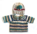 KSS Car Pullover Baby Sweater with a Hat (6 Months)