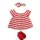 KSS Crocheted Red/Beige Cotton Baby Dress Outfit 3 Months DR-119