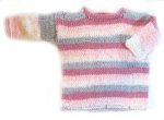 KSS Soft Pink and Grey Knitted Pullover Sweater (3-4 Years) SW-940