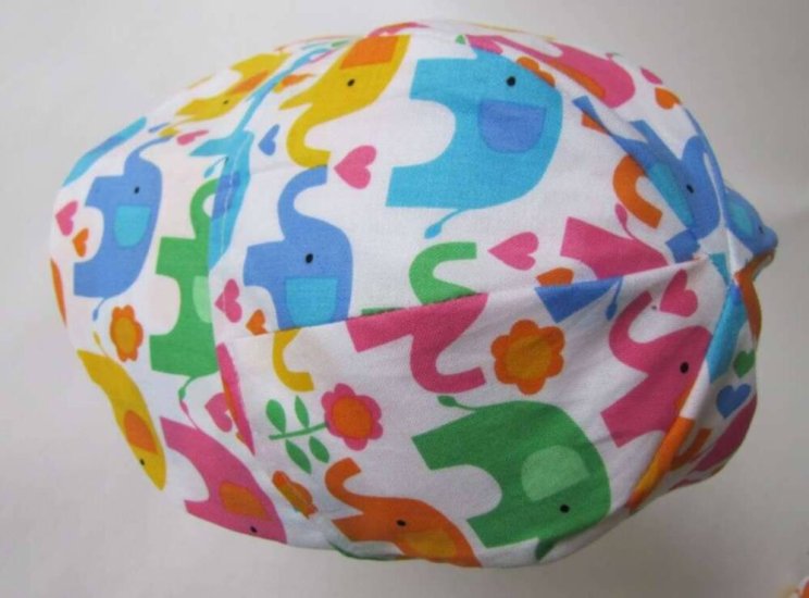 KSS Cotton Suncap with Small Elephants Size 12 Months - Click Image to Close