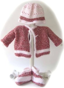 KSS Rose Cotton Sweater/Jacket Set (24 Months)