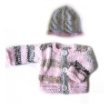 KSS Heavy Pink/Grey Baby Sweater/Jacket (6 Months)