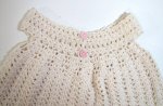 KSS Crocheted Natural Cotton Baby Dress and Hat 3 Months DR-138