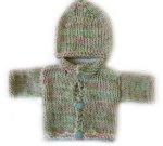 KSS Light Green Pastel Baby Sweater/Jacket and Hat Newborn - 3 Months