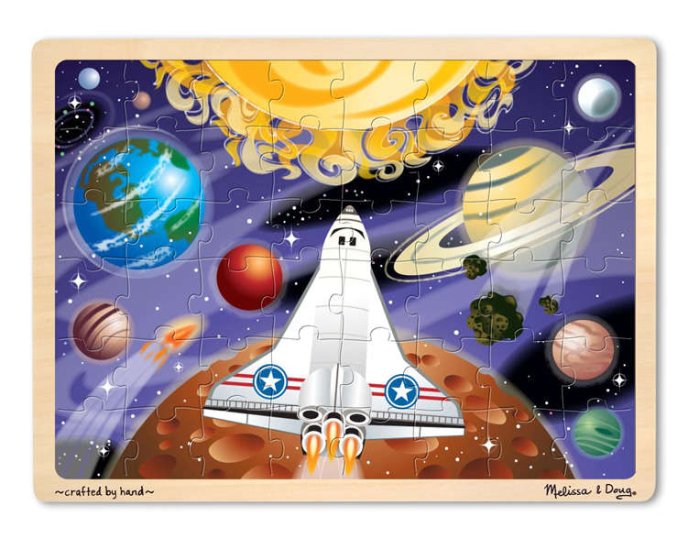 Melissa & Doug Space Voyage Wooden Jigsaw Puzzle (48 pc) - Click Image to Close