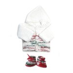 KSS White Hooded Christmas Sweater/Cardigan 6 Months