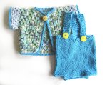KSS Aqua Cotton Baby Sweater and Pants Set 3 Months SW-838 KSS-SW-838-AZH
