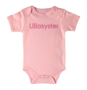 Liten Jag Onesie "Lillasyster" (little sister) 0 - 3 Months
