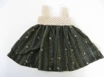 KSS Green with Natural Crocheted Top Dress (12 Months)