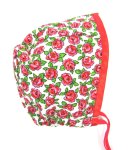 KSS Red Flower Colored Bonnet type Cap Size 48 (6 Months) KSS-HA-BONNET-RED-48