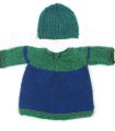 KSS Blue/Green Pullover Sweater with a Hat (9 Months)