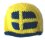 KSS Yellow Beanie with a Swedish Flag 12 - 14" (3 Months)