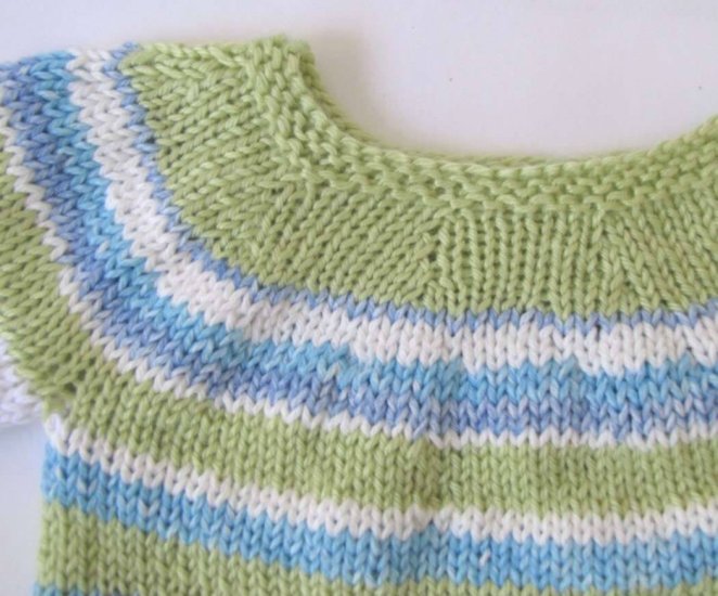 KSS Light blue and Green Pullover Sweater (24 Months) - Click Image to Close
