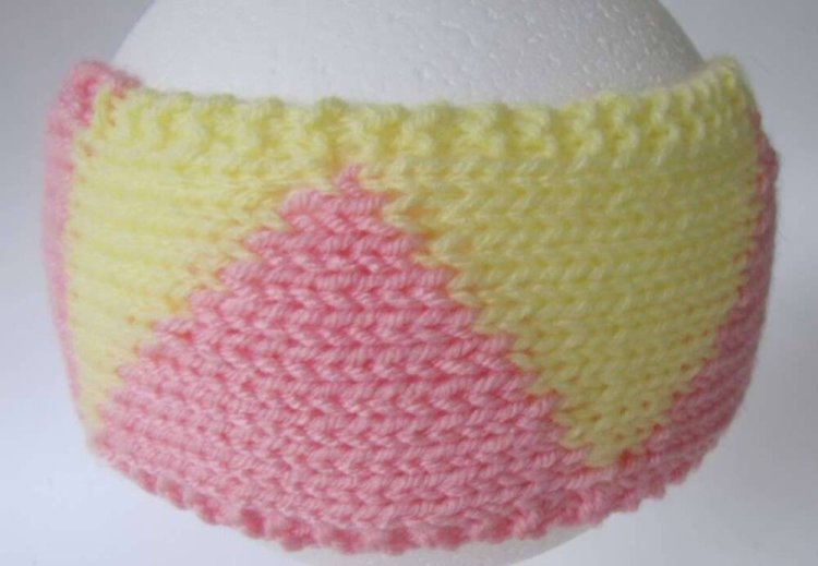 KSS Pastel Blocked Knitted Acrylic Headband 19 Inch 2 - 5 years - Click Image to Close