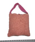 KSS Handmade Kids/Adults Heavy Knit Square Bag in Pink 12x12" TO-098