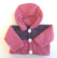 KSS Pink/Purple Hooded baby Sweater/Jacket 6 Months SW-820