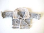 KSS Grey Sweater/Cardigan with a Hat Newborn