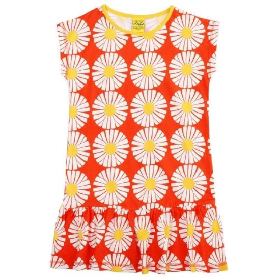 DUNS Organic Cotton "Daisy" Short Sleeve Dress with Frill (62cm)