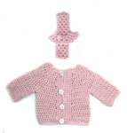 KSS Pink Baby Sweater/Cardigan and Headband (3 Months) SW-797 on SALE KSS-SW-797-AZH