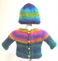 KSS Colorful Sweater/Cardigan with a Hat (3 Months) SW-631