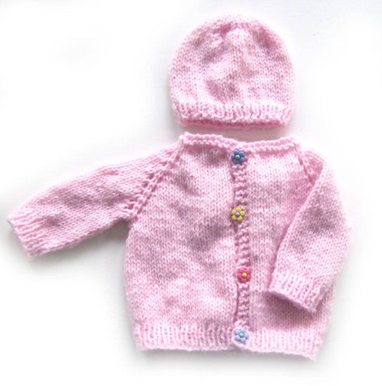 KSS Flowers in the Pink Sweater/Jacket Set (6-12 Months) SW-957