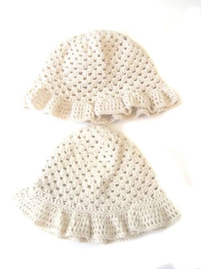 KSS Natural Cotton Crocheted Sunhat 16-17"/12-24 Months - Click Image to Close