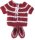 KSS Red & White Soft Sweater with Booties 12 Months SW-265