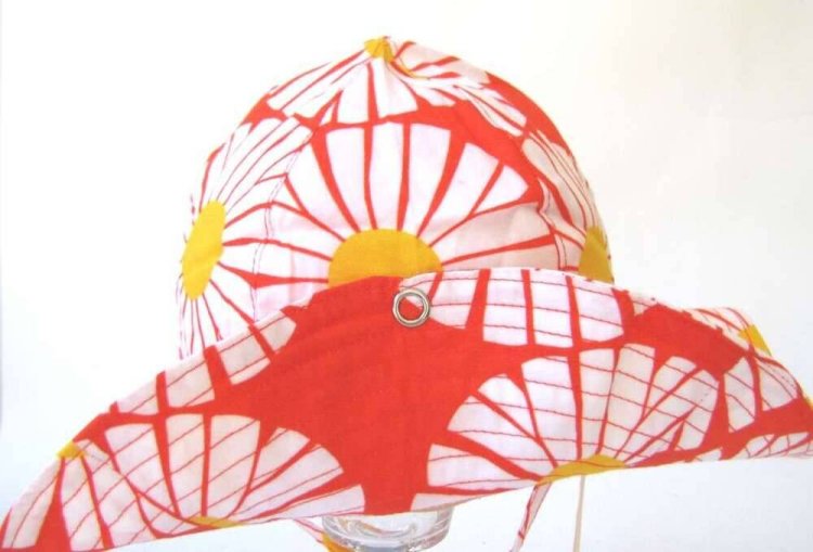 DUNS Child Organic Cotton Daisy Sun Hat Size Medium (1-5 Years) - Click Image to Close