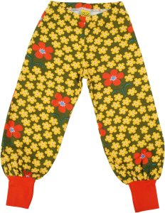 DUNS Organic Cotton Flower Olive Baggy Sweatpants (110/116cm 4-6 Years))