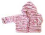 KSS Pink/White Hooded Sweater/Jacket 9-12 Months SW-067